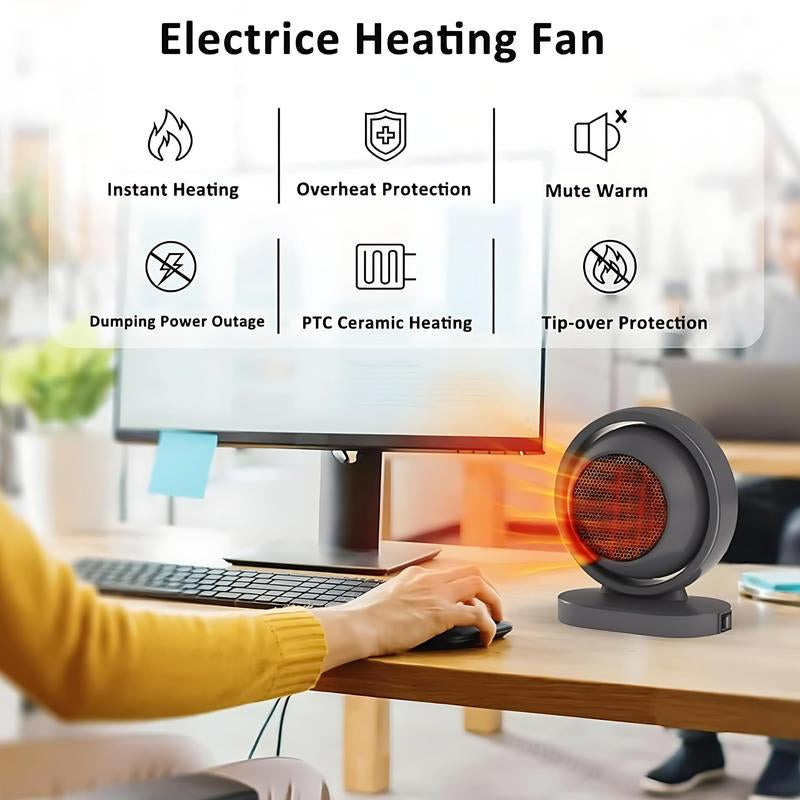 Basics Ceramic Space Heater, Portable Indoor Heating Solution, with Overheat and Tip-Over Protection, Thermostat, Non-Oscillating