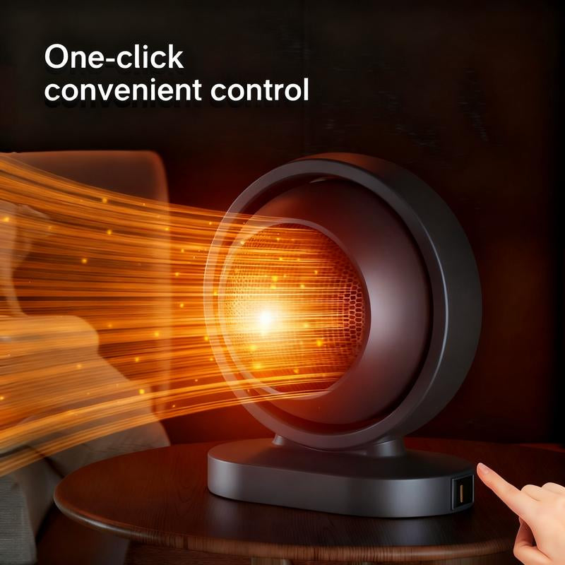 Basics Ceramic Space Heater, Portable Indoor Heating Solution, with Overheat and Tip-Over Protection, Thermostat, Non-Oscillating